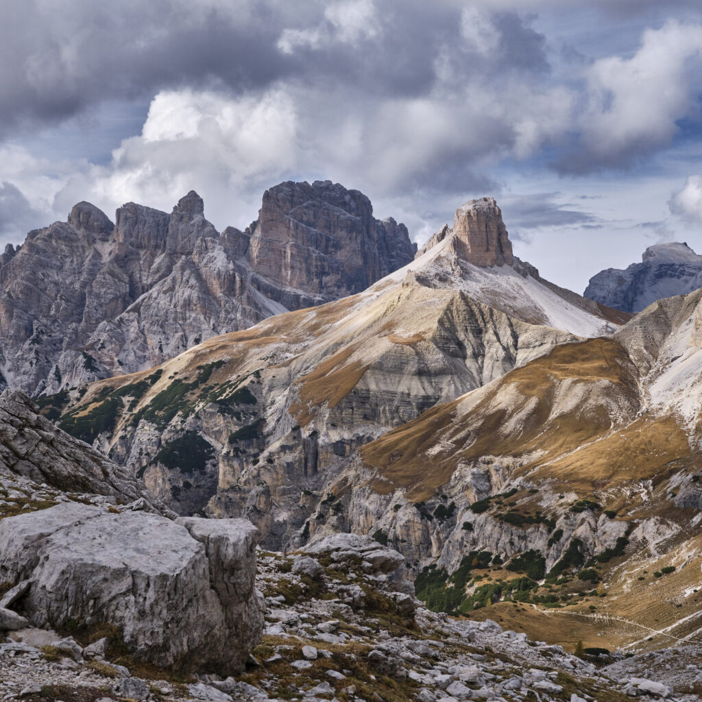 Blick auf den Schwabenalpenkopf im Drei Zinnen National Park