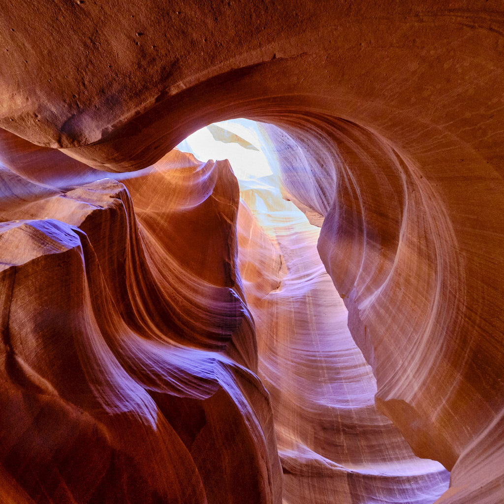 Lichteinfall im Upper Antelope Canyon in Arizona