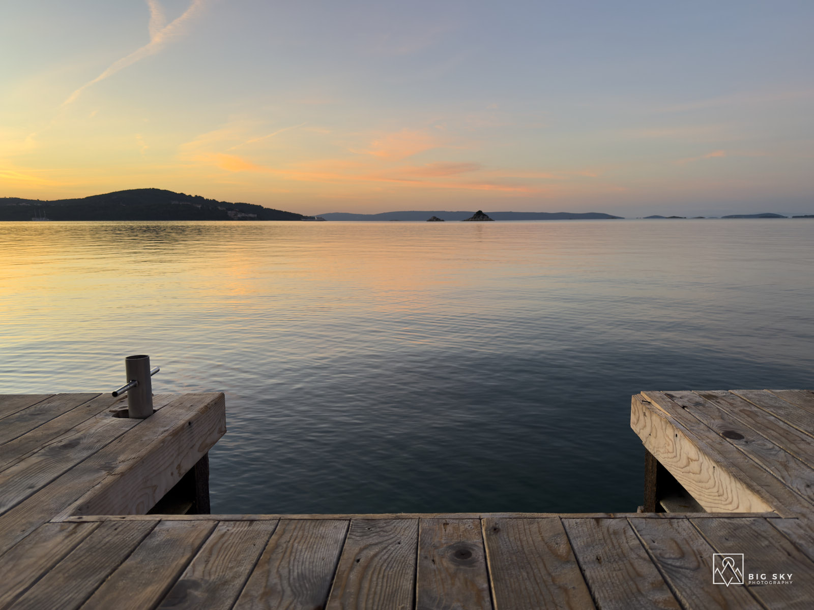 Morgenstimmung am Pier von Vranjica
