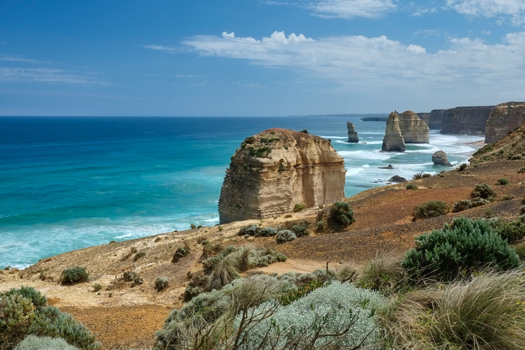 Blick auf die 12 Apostel an der Great Ocean Road in Australien