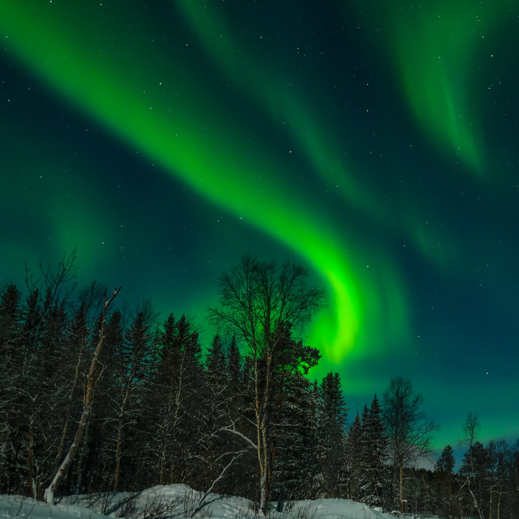 Polarlicht bei Trömso in Norwegen